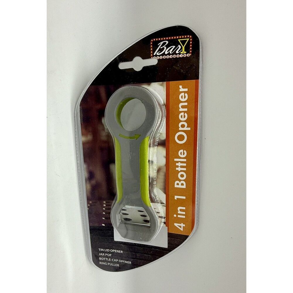 4-in-1 Grip Bottle Opener Easily Opens Twist Caps Bottle Caps Bar Accessories